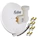 Produktbild Fuba DAA 850 G 85x85cm Sat Schüssel Alu Grau + PremiumX LNB Quad 0,1dB PXQS-SE Weiß Quattro Switch zum Direktanschluss von 4 Teilnehmern Digital HDTV Full HD 3D tauglich + 8X F-Stecker