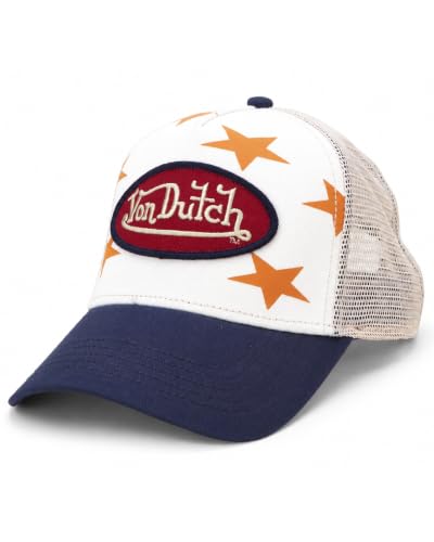 Image of Von Dutch Womens and Mens Trucker Hat - Mesh Back Curved Brim Americana Hats for Men and Women with Snap Back Closure