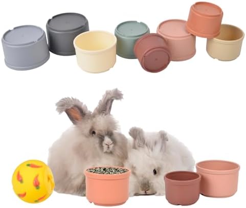 8 Pcs Colorful Stacking Cups For Rabbits – Reusable Bunny Toys For Hiding Treats, Mental Stimulation & Small Animal Play - View #11