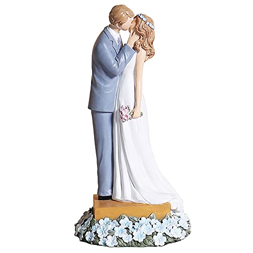 orenm 8"H Couple Figurine,Bride and Groom Cake Topper Figurine,Wedding and Engagement Party Decoration Collectibles Figurines,Wedding Couple Statue,Best Gift for Valentine's Day, Anniversary,Weddings