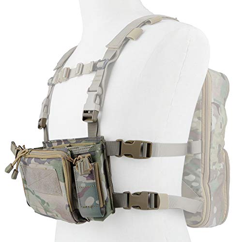 Tactical Airsoft Paintball Camo Quick Release Vest, Airsoft Ammo Chest Rig 5.56 9mm Magazine Carrier Combat Tactical Military - Image 5