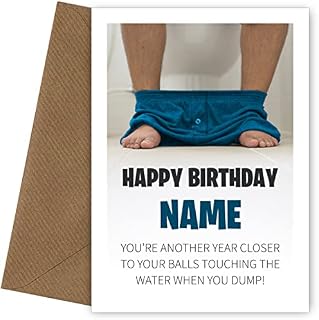 PERSONALISED Happy Birthday Card for son, brother, uncle, dad, friend, brother in law, grandson, cousin or nephew. Funny / crude / insult card, any age 18th 20th 21st 25th 30th 35th 40th 45th 50th