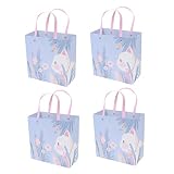 Cabilock 4 Pièces Cadeau Imprimé Sacs-Cadeaux De Bonbons Sacs-Cadeaux Sacs en Papier Cadeau De Taille Fourre-Tout D'Épicerie Sacs en Papier De Vacances Fourre-Tout