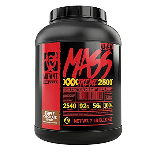 Mutant Mass Extreme Gainer – Whey Protein Powder – Build Muscle Size and Strength – High Density Clean Calories – 7 lbs – Cookies and Cream