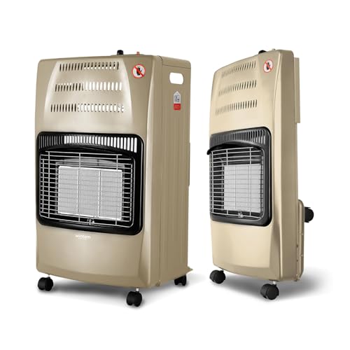 Avilia - Stufa a Gas Richiudibile 4200W con 3 Livelli di Riscaldamento, Accensione Piezoelettrica e Vano Porta-Bombola da 15Kg, Compatta e Facile da Riporre Beige