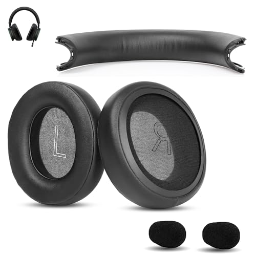 Gobelieve Almohadillas Auriculares y Almohadilla de Repuesto para Diadema Compatible con Microsoft Xbox Series Wireless Headset Almohadillas para Auriculares con Cuero proteico