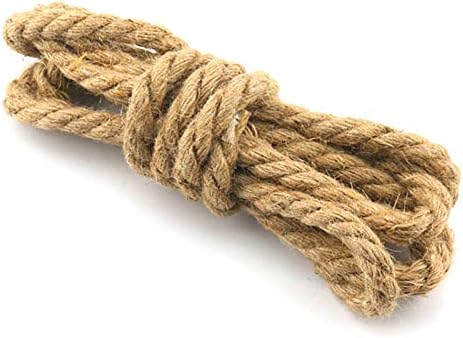 0.55 Inch 14mm Natural Jute Hemp Rope Cord Retro Style Braided Rope DIY Craft (14MMX30M)