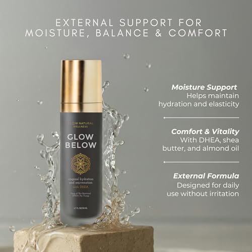 Glow Natural Wellness Glow Below Moisturizing Cream – Hyaluronic Acid & Botanical Oils for Delicate Skin, pH-Balanced Hy - Additional View