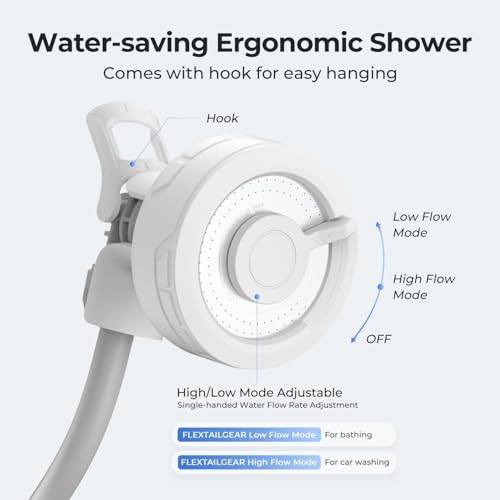 FLEXTAILGEAR MAX Shower Ducha portátil recargable para camping con bomba y carga USB-C miniatura 5