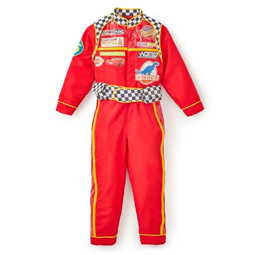 Disney Store Official Boys Halloween Costumes for Play - Premium Disney Cosplay Dress Up Outfits for Children- Lightning McQueen Costume with Lights and Sounds for Kids - Size 4