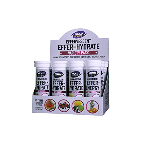 Image of NOW Sports Display Case for Effer- Hydrate and Energy*, Nutrition, Electrolytes, Recovery*, 4 Flavors, 12 Count
