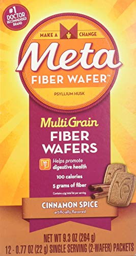 Special Pack of 2 METAMUCIL WAFERS CINNAMON.77oz 12 per pack