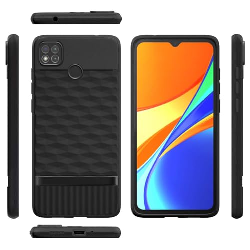 Image of Shockproof Case for Mi Redmi 9 / 9C / 9 Activ / 10A / Poco C31 | Full Camera Protection | TPU Flexible Back Cover for Mi Redmi 9 / 9C / 9 Activ / 10A / Poco C31 (Matte Black)