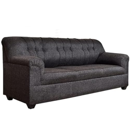 Image of FURNY Alborra 3 Seater Fabric Sofa Set -(Grey)