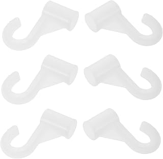 CAXUSD 6 Piezas Accesorios de conexión de Vestuario Soporte de Barra de Armario Colgante Soporte de Barra de gabinete Soporte de Poste del Armario Percha el plastico Blanco