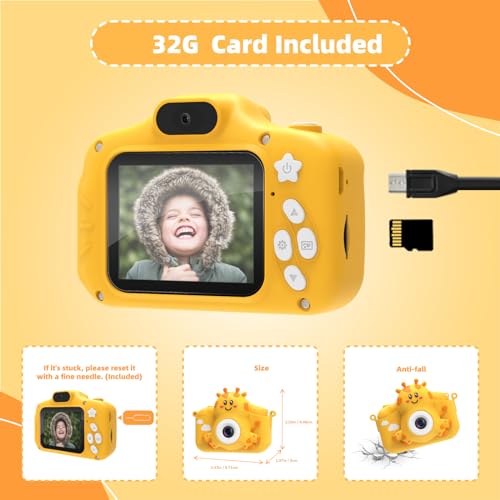 TIATUA Camara Fotos Infantil,1080P HD Selfie Video Cámara de Fotos para Niños,Videocámara Infantil con Pantalla de 2.0" y Tarjeta de 32 GB,Cámara Digital para Niños Regalos para Niños de 3-12 Años - imagen 7