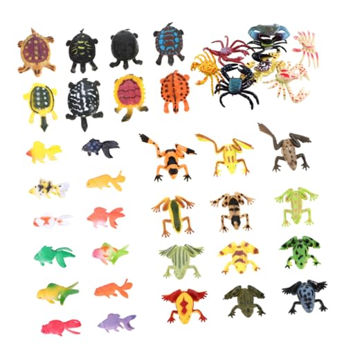 Yardwe 40Piezas Animales Simulados De Decoración Animal Educativos para Accesorios De Enseñanza y Surtidos