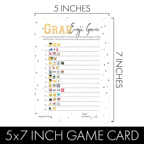 Graduation Emoji Game 25 Cartas 5x7 Pulgadas miniatura 4