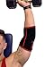 Elbow Sleeves 5mm (1 Pair) - High Performance Elbow Sleeve Support for Weightlifting, Weight Training & Powerlifting - Best Compression Straps - for Men and Women (Large, Black/Red)