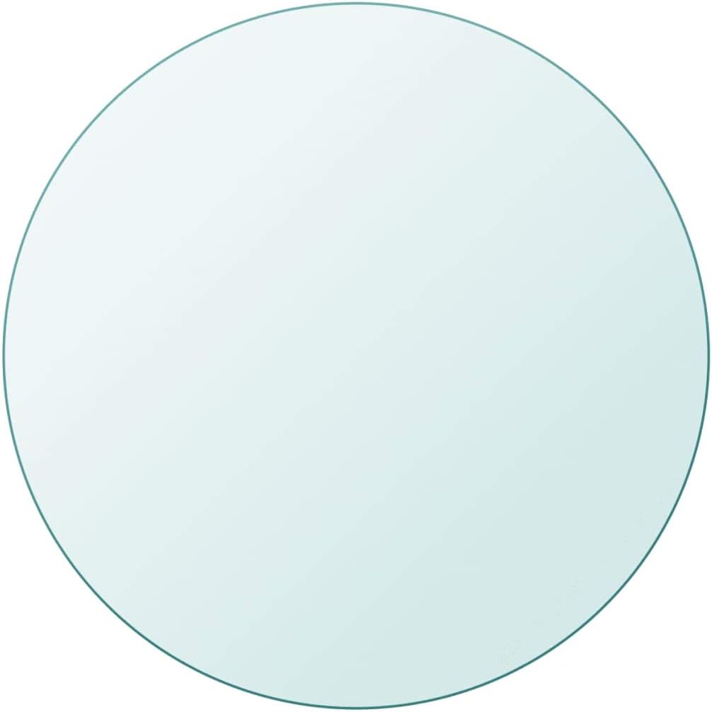 Table Top Tempered Glass Round 11.8" Perfect Circle with Flat Polished Edge