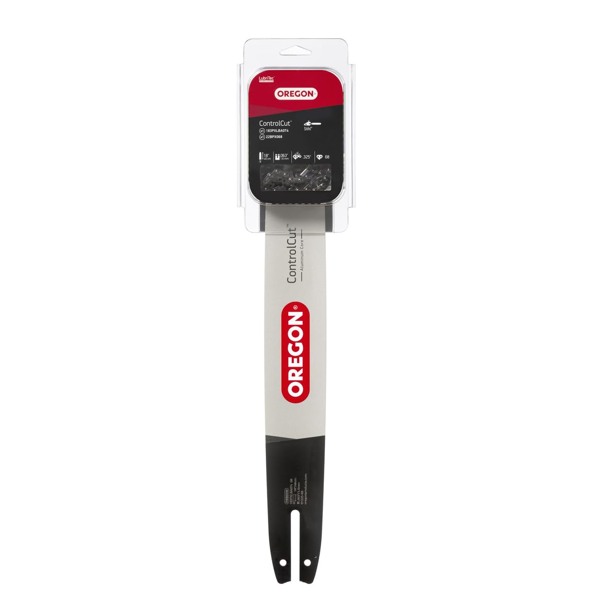 Oregon Barra de motosierra de repuesto de 18 pulgadas y cadena L68, paso de 0.325 pulgadas, calibre de 0.63 pulgadas, 68 eslabones de transmisión, se adapta a varios modelos Stihl (578780)