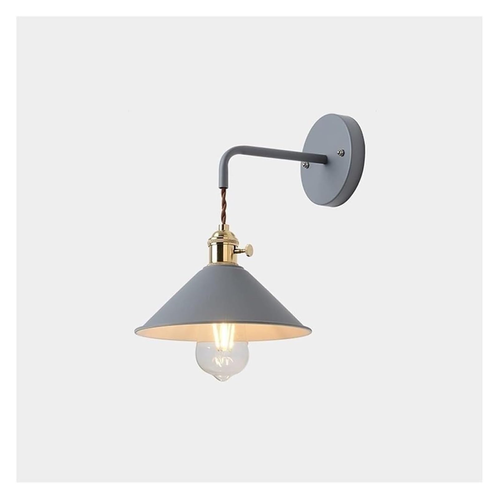 VDOQTLJT Minimalist Wall Sconce European Lamp Modern Bedside Bedroom Reading Light Lamps sconces(Graya)