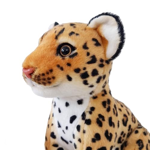 TUKVESZE Brown Cheetah Stuffed Animals 9.8 inch, Cute & Lifelike Leopard Stuffed Animals Plush Toy Gifts for Boys and Girls (9.8 inch) by TUKVESZE - Used condition - Image 7