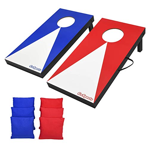 Jeu de Cornhole extérieur et intérieur GoSports pliable avec poufs de lancer