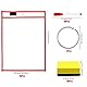 Meetory 10 PVC Dry Erase Taschen, 10 Farben Abwischbare Durchsichtige Tasche mit 10 Stifthalter, 10 Radiergummi und 2 Metallösen, Lern und Sammeltaschen für Lehrer Zubehör(35.3 x 26.3cm)