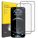 【Perfekt Schutz】- Die 3D-gebogenen Rand 100% passt perfekt zur Kante des iPhone 12/12 Pro, Die Oberflächenhärte des Glases beträgt 9H, diese macht extrem widerstandsfähig gegen Kratzer und Absplitterungen. Langzeitschutz ohne häufigen Austausch von Schutzfolie!