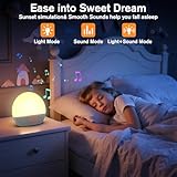 Sunrise Alarm Clock Wake Up Light, Digital Alarm Clocks Bedside Dimmable Night Light,White Noise Machine with 30 Soothing Sounds,Timer, Alarm Clocks for Heavy Sleepers Baby Kids Adult Teen Bedroom - Image 5