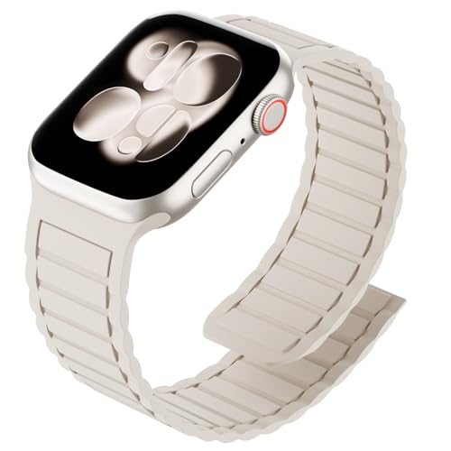 Arctime Silicone Magnetic Band Compatible with Apple Watch for 38mm 40mm 41mm 42mm 44mm 45mm 46mm 49mm Sport Strap Soft Replacement Wristband for iWatch Ultra 3 2 1 Series 11 10 9 SE 8 7 6 5 4