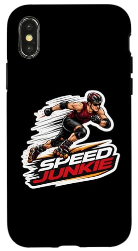 Speed Junkie Rollerblader�̈��p�� �ʔ������Ń��[���[�u���[�h �X�}�z�P�[�X iPhone X/XS �p
