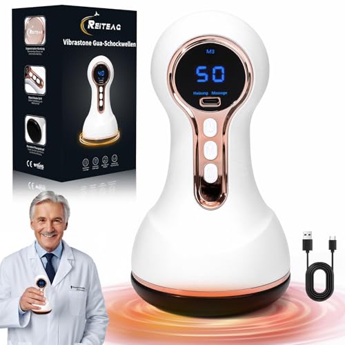 Venopulse Neuropathie Fußmassagegerät Vibrastone Geschenk Vatertag Bein Massagegerät mit Wärmefunktion und Vibration Fussmassagegerät(Weiß1.0)