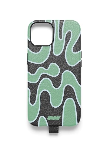 Coque iPhone 13 Graphic Tour noir housse protection microfibre cuir
