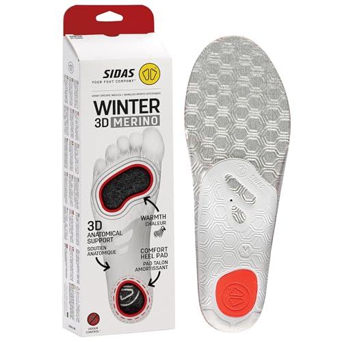 Einlegesohlen für Schuhe, aus Merinowolle, Winter 3D, für Ski und Winteraktivitäten, isolierende und bequeme Einlegesohlen, halten die Füße warm (L (42-43))