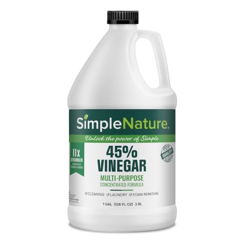 SimpleNature 45% vinegar gallon jug — 128 fl oz of acetic acid concentrate, the cheapest pick here