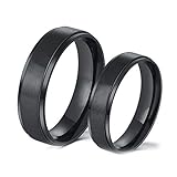 ➋ ┎ Paarepreise für 2 Pcs Ringe; Material: Edelstahl, hypoallergen; Breite(Herren/Damen): 8/6 MM; Gewicht(Herren/Damen): 5.5/4.5 GR;