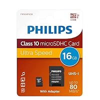 Philips 16 GB Class 10 Micro SDHC Memory Card with Adapter