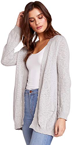 Jack by BB Dakota Womens party in the back flyaway back cardigan, stone grey large
