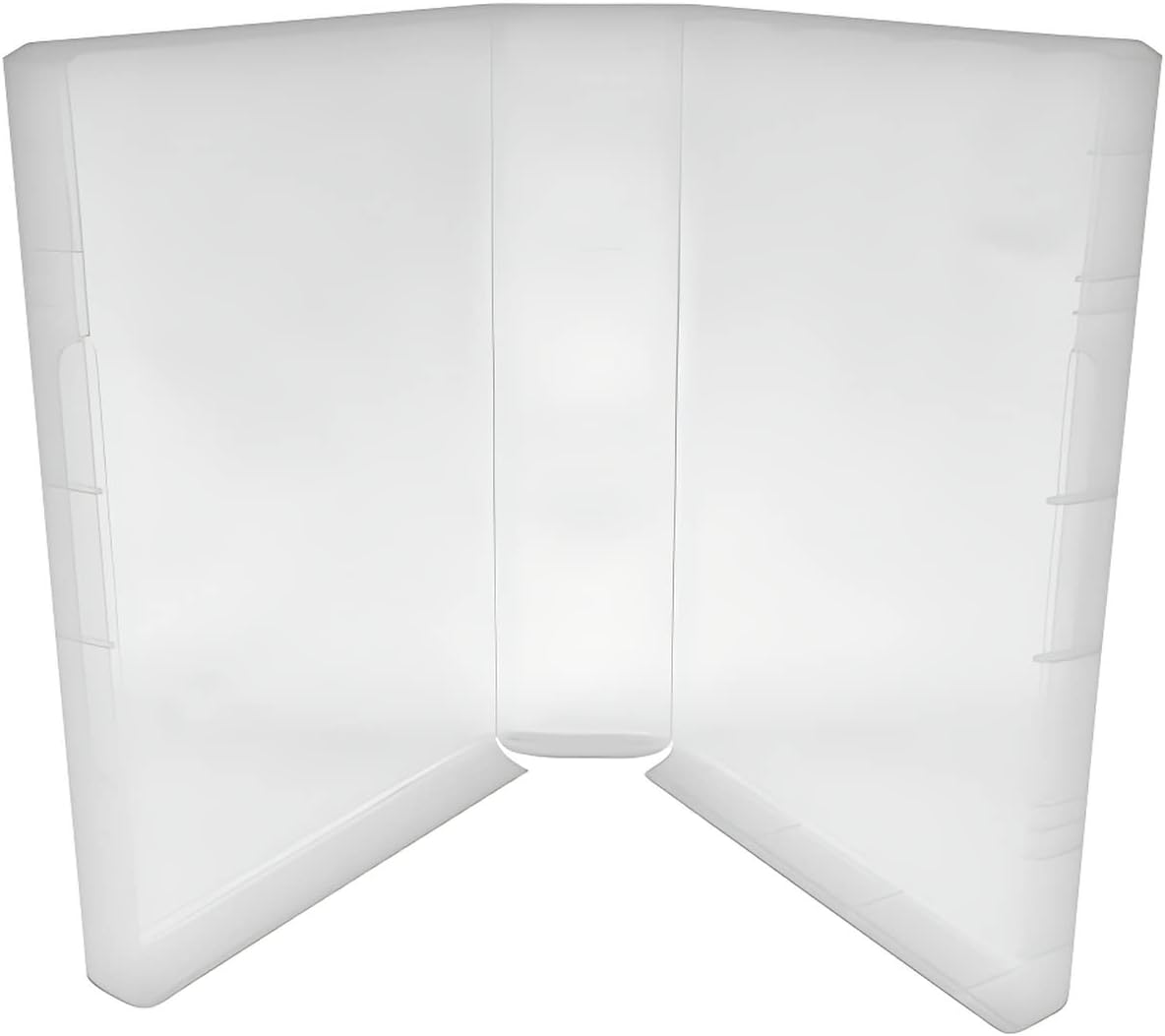 (10) CheckOutStore Plastic Storage Cases for Wood Mounted Rubber Stamps, 2" (50mm) inch Spine Size (Clear)