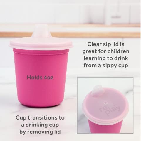 Miniatura 3 de Re Play Juego de 5 piezas de suministros de alimentación para bebés y niños pequeños, incluye bandeja de alimentos, taza, cuenco, utensilios,