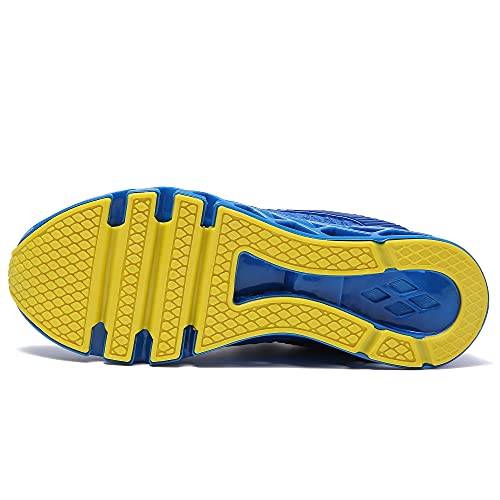 Tsiodfo Slip On Sneakers For Women Casual Sport Running Shoes Athletic Train Tennis Walking Shoes Ladies Gym Workout Sneaker Blue Yellow Size 8 #TOP4
