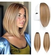 REECHO Clip in Hair Volumizer, 2PCS 12 inch Short Thick Clip in Hairpieces Adding Extra Volume Ha...