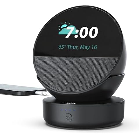 PlusAcc Battery Base for Spot - 5000mAh Portable Charger Stand with 8 Hours Sound Playback Playtime with USB-C Output Port, Charging Dock Accessories for iPhone and Spot (Not Include Spot)(Black) Cover