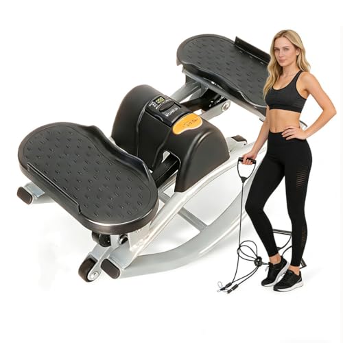 HSXMY Rock Stepper Side to Side for Legs Glutes,Mini Rocking Stepper Exercise Machine,Compact Stair Steppers with LCD Monitor&Anti-Slip Mat,Low-Impact Home Workout,220 LBS Weight Capacity by HSXMY - Used condition - US$47.14