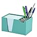 Acrimet Desktop Organizer Pencil Paper Clip Caddy Holder (Plastic) (with Paper) (Solid Green Color)