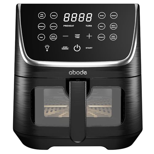 Abode Digital Air Fryer 1800W 6.2L Removable Basket, 12 Preset Options, Digital Control Panel 30 Minute Timer, Overheat Protection, Efficient Hot Air Circulation, AAF6200 (6.2L)