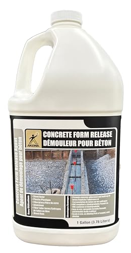 Akona - Akona Concrete Form Release - Release Agent for Forms, Tubes, Stamps, Sculpture Molds, Casting, and More, Liquid, Non-Stick, Non-Staining (3,78 L)