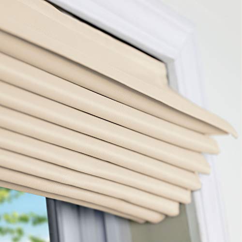 Arlo Blinds Cordless Fabric Roman Shades Light Filtering Window Blinds, Color: Pebble Beach, Size: 36" W X 60" H #TOP2